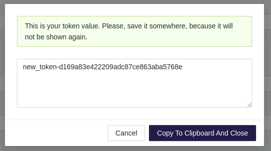 Access Token Created