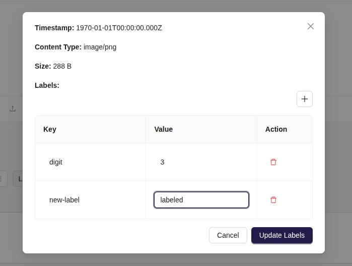 Edit record with Web Console