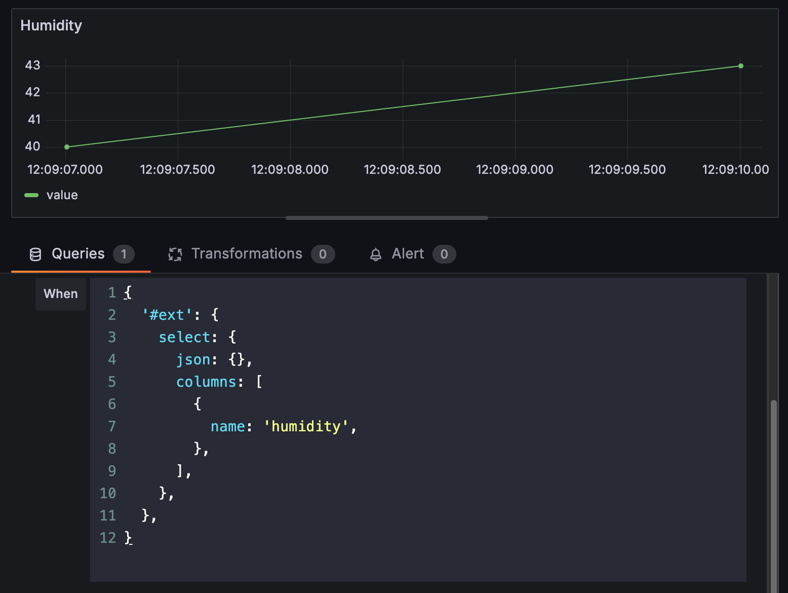 Grafana Query Content